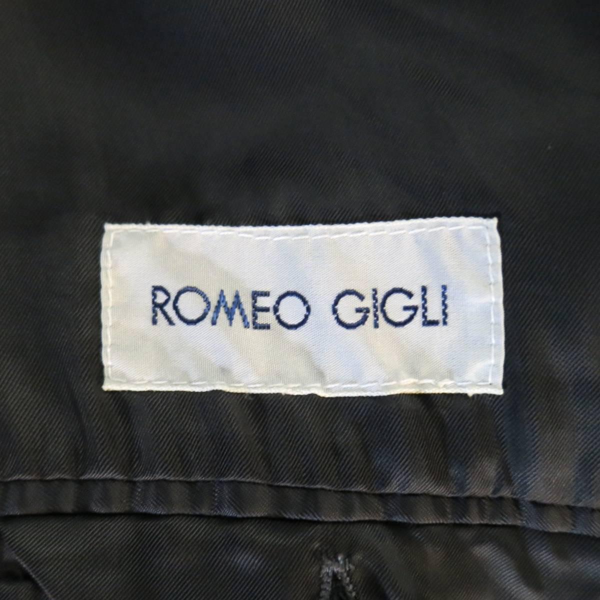 ROMEO GIGLI Size 6 Grey Herringbone Tan Velvet Collar Cacoon Coat 3