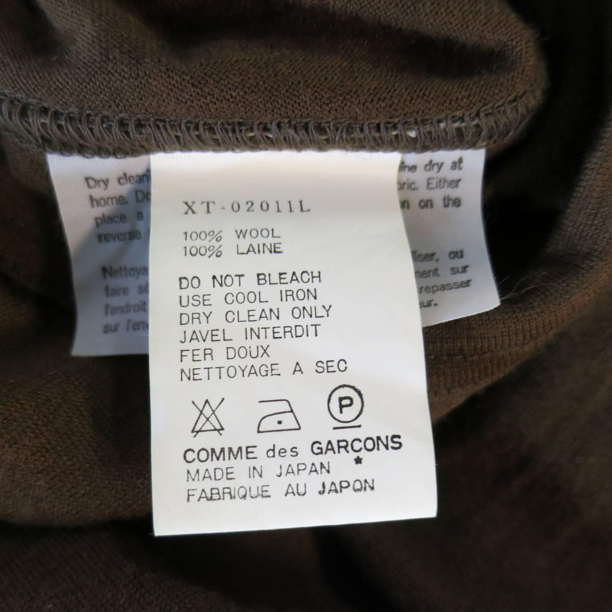 Men's Vintage COMME des GARCONS Size L Light Brown Soft Wool Crewneck Pullover 3