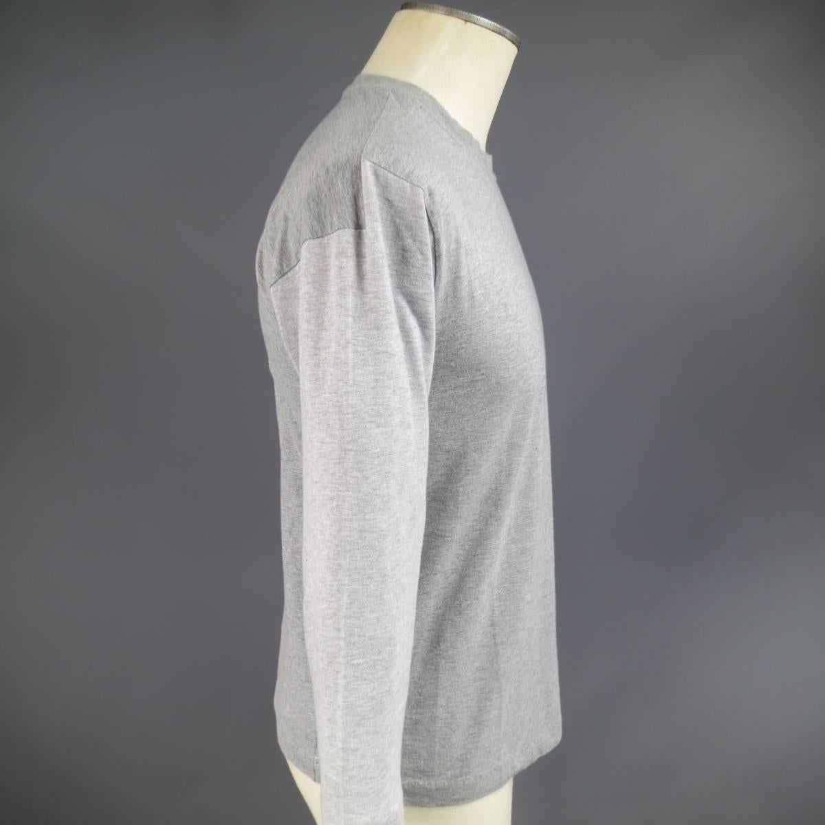 Gray MAISON MARTIN MARGIELA Size M Mixed Heather Grey Cotton Long Sleeve T-Shirt