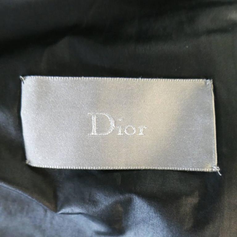Men's DIOR HOMME 34 Black and White Striped Band Zip Baseball ...