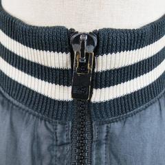 Men's DIOR HOMME 34 Black & White Striped Band Zip Baseball Windbreaker Jacket