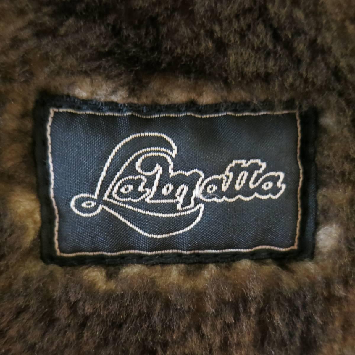 Men's LA MATTA 40 Dark Brown Lambskin Shearling Leather Jacket In Excellent Condition In San Francisco, CA