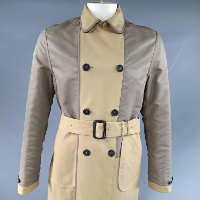 Burberry Prorsum Men's Trench Coat 40 Khaki Jacket at 1stDibs ...