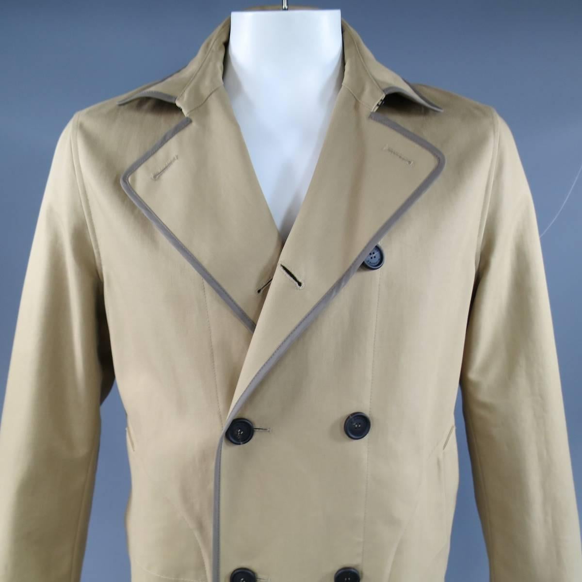 Burberry Prorsum Men's Trench Coat 40 Khaki Jacket 1