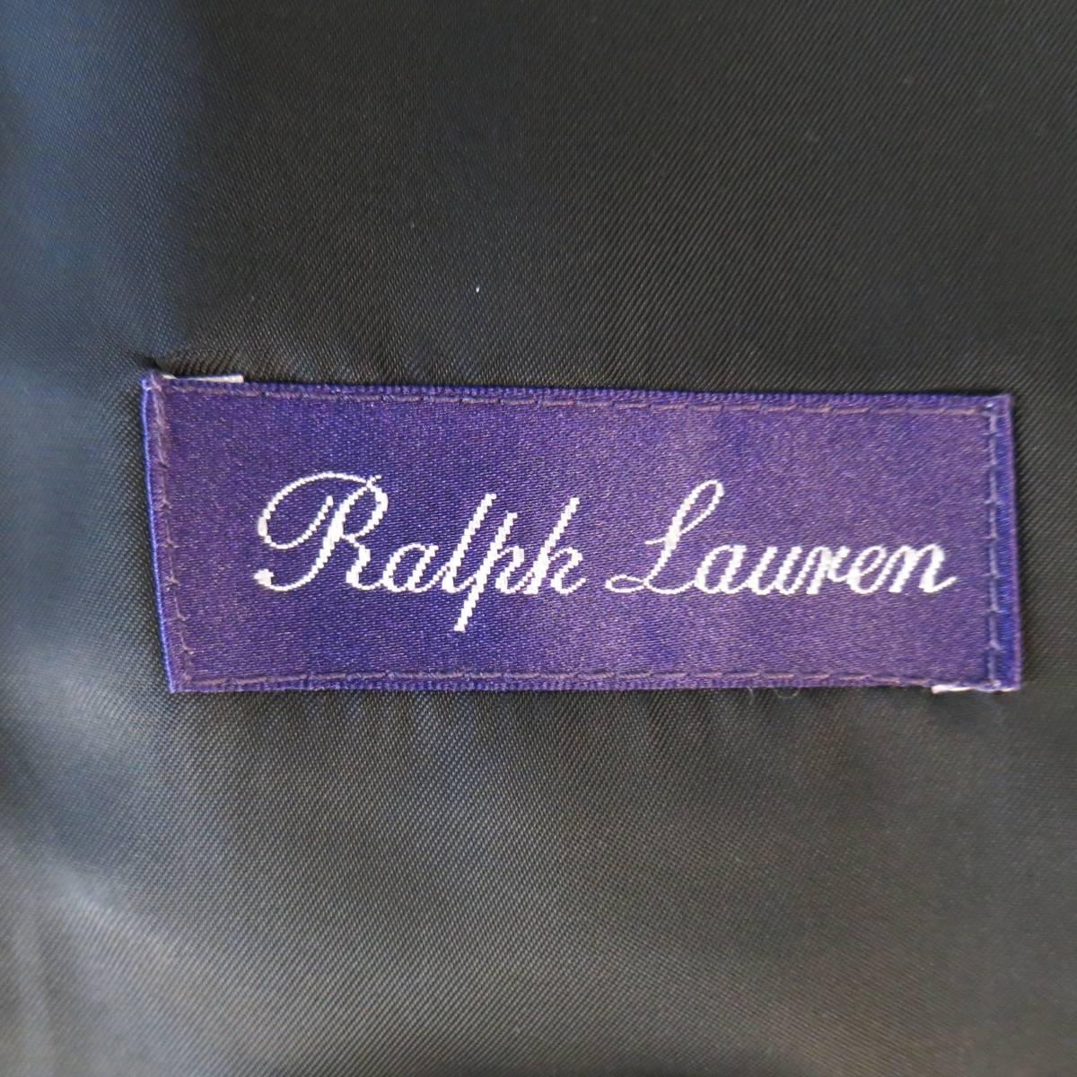 Black Men's RALPH LAUREN Purple Label 42 Regular Navy Wool / Cashmere Military Jacket