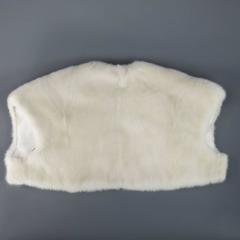MARY MCFADDEN Size M Cream Cropped Bolero Vest Shrug