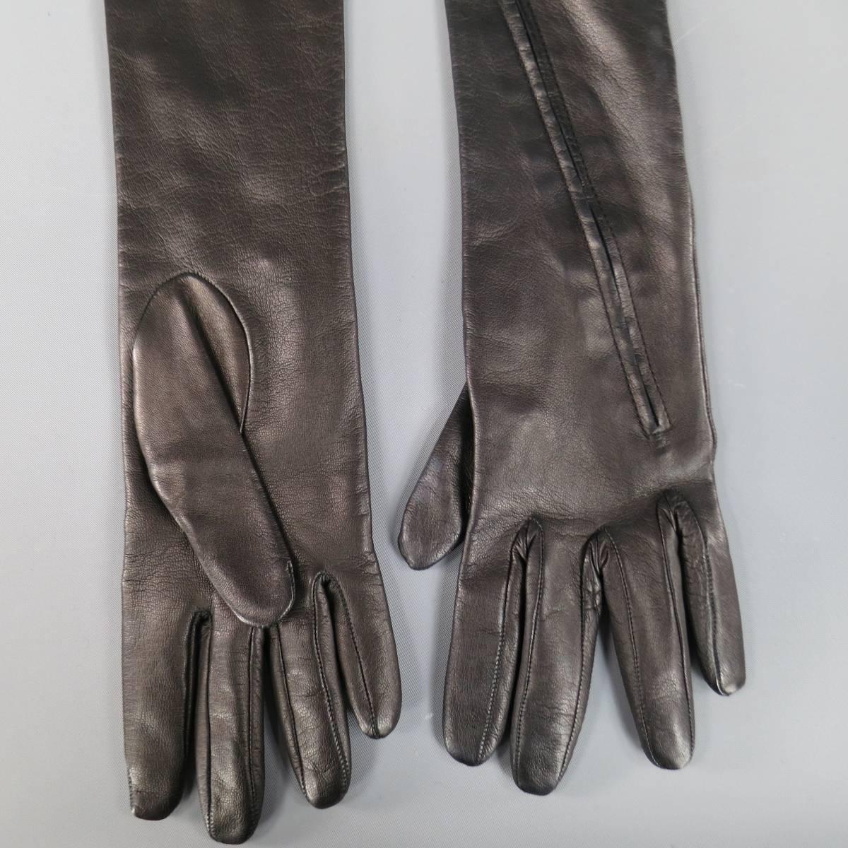 faux leather opera gloves