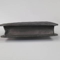 Vintage I.MAGNIN Black Quilted Leather Gold Woven Chain Strap Shoulder Bag