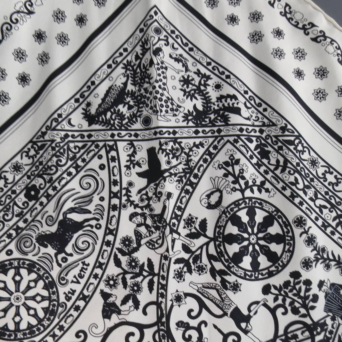 hermes black scarf