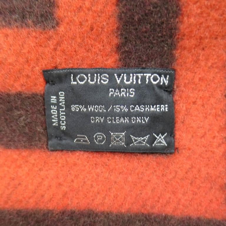 Louis Vuitton Black & Blue Wool & Cashmere Karakoram Blanket., Lot #58188