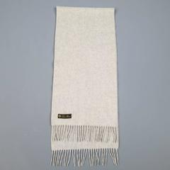 LORO PIANA Light Heather Gray Cashmere Fringe Scarf