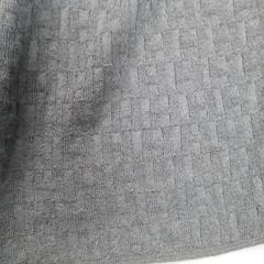 HERMES Slate Cashmere - Silk H Monogram Textured Scarf