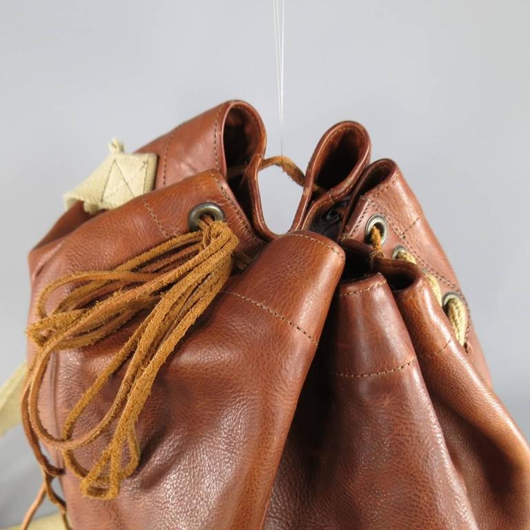 LEVI'S VINTAGE Tan Leather Drawstring Boxer Bag at 1stDibs | levi's ...