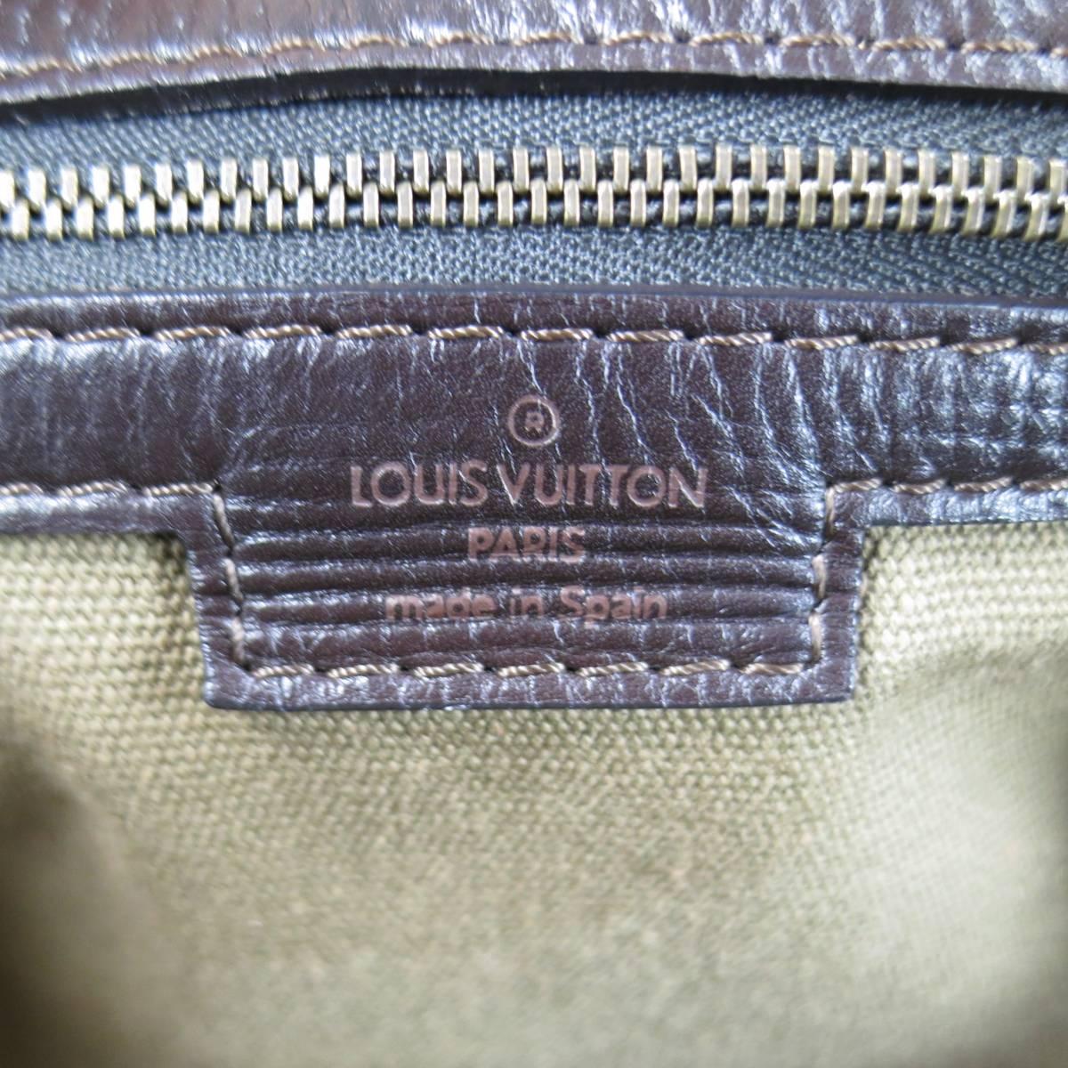 LOUIS VUITTON Bag Brown Utah Leather COMMANCHE 55 Travel Duffle Bag Retail $4400 1