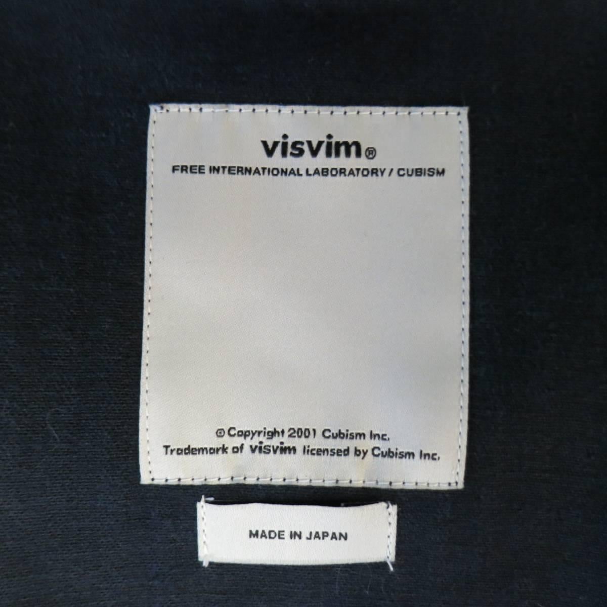 Men's VISVIM 44 Navy Striped Cotton Travail Coverall Work Style Jacket 4