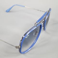 RAY-BAN Blue Acetate & Metal Aviator Sunglasses