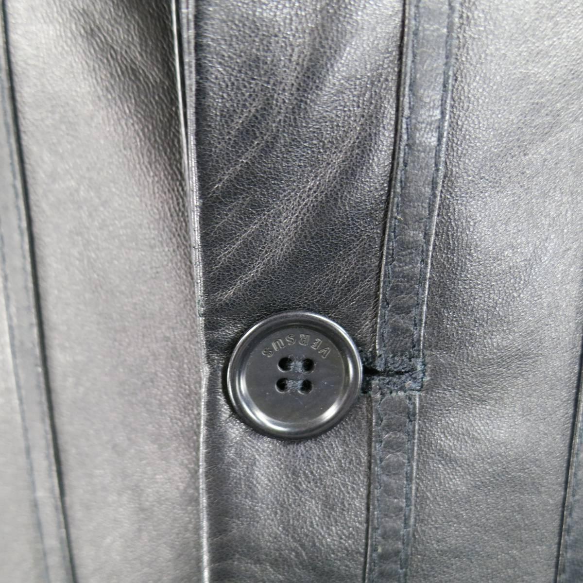 black leather sport coat