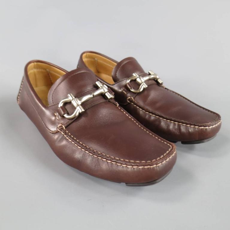 salvatore ferragamo trifoglio patent gancini horsebit loafers