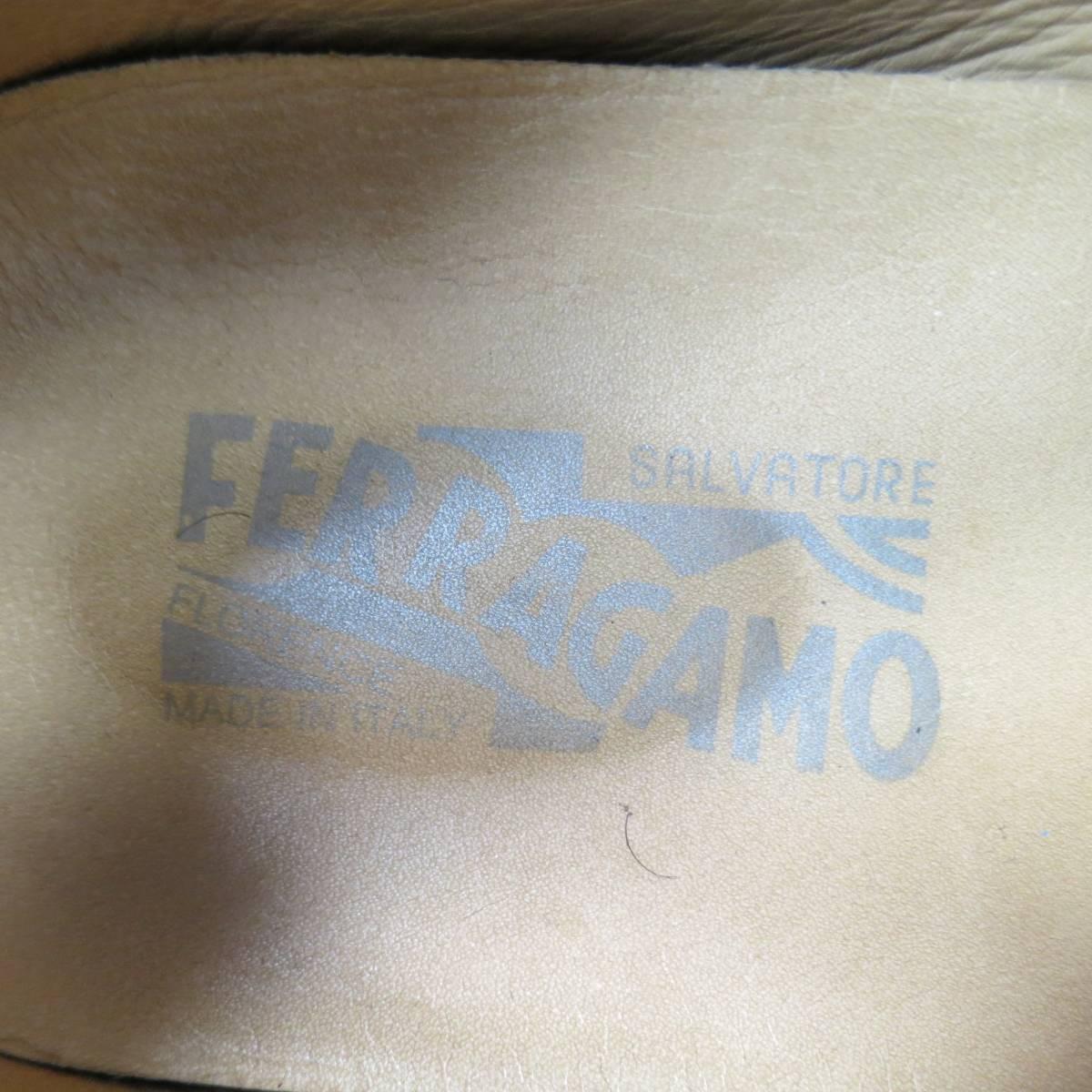 Men's SALVATORE FERRAGAMO Size 7.5 Brown Leather Gancini Horsebit Driver Loafers 5