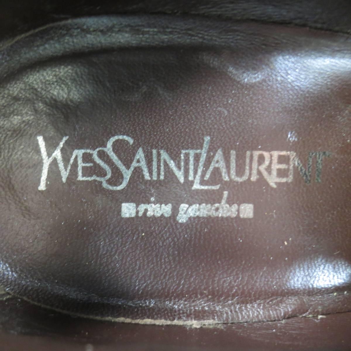 Men's YVES SAINT LAURENT Size 7.5 Brown Leather Tassel Loafers In Good Condition In San Francisco, CA