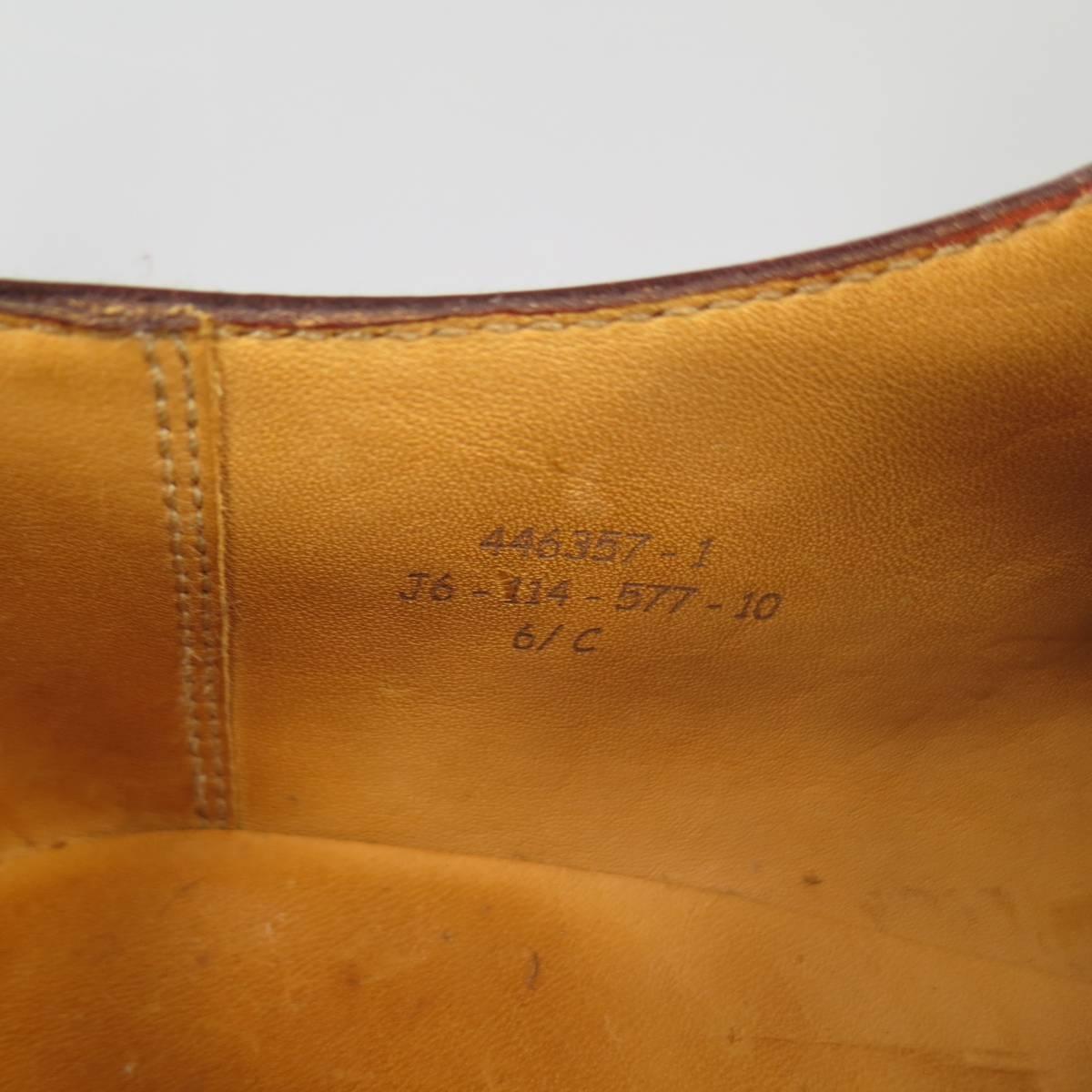 Men's J.M. WESTON Size 7 Brown Leather Wingtip Lace Up 2