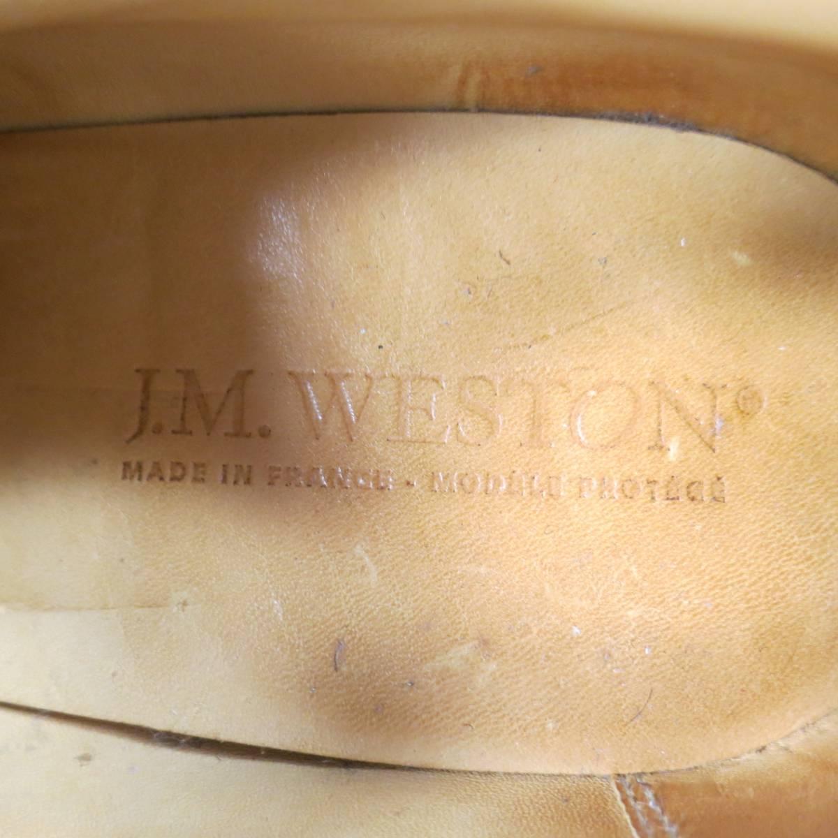 Men's J.M. WESTON Size 7 Brown Leather Wingtip Lace Up 4