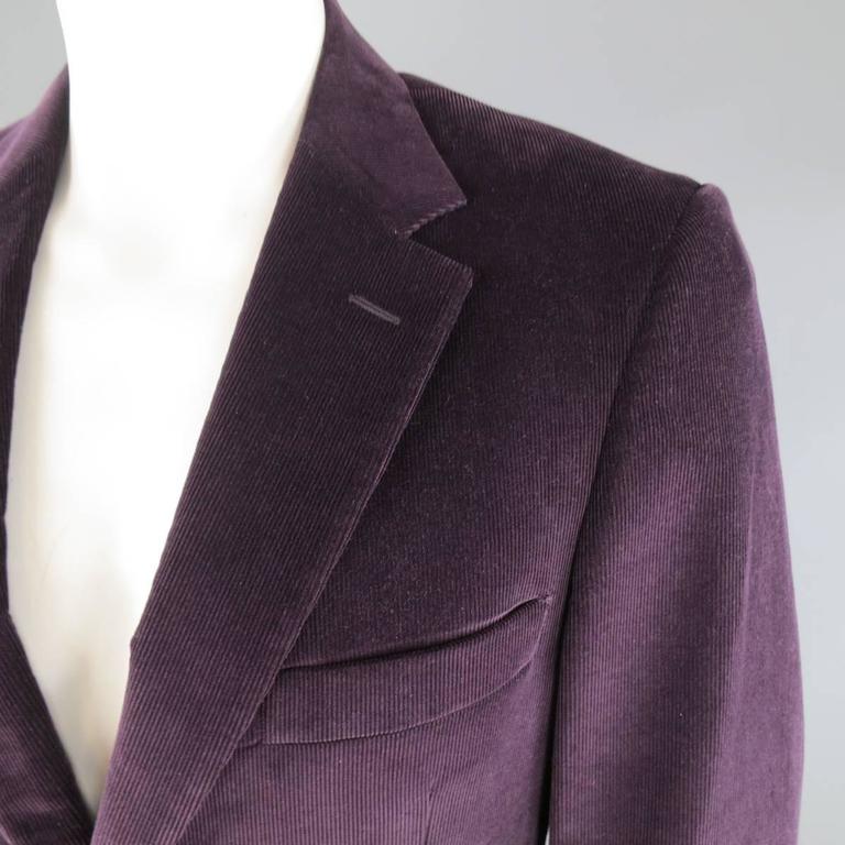 Men's VALENTINO 40 Regular Plum Purple Corduroy Notch Sport Coat at 1stDibs valentino sport coat