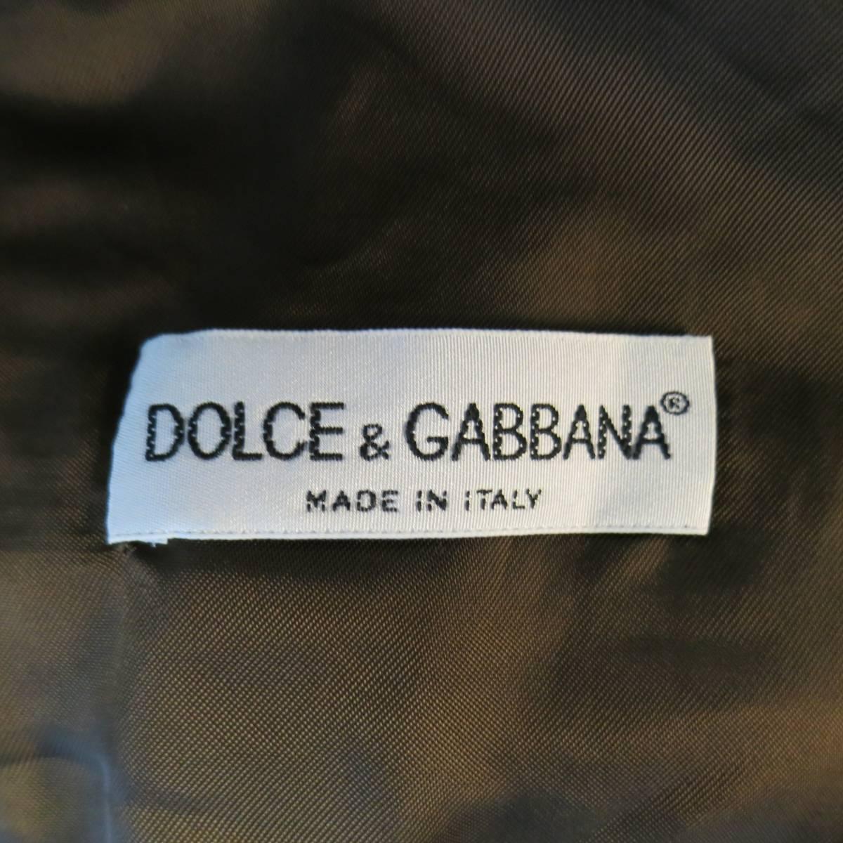 Men's DOLCE & GABBANA Size L Charcoal & Taupe Vest Layered Cardigan 4