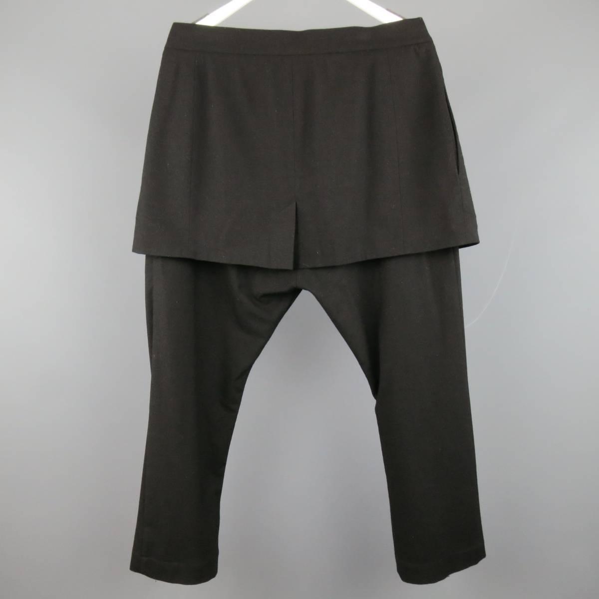 mens pants with skirt overlay