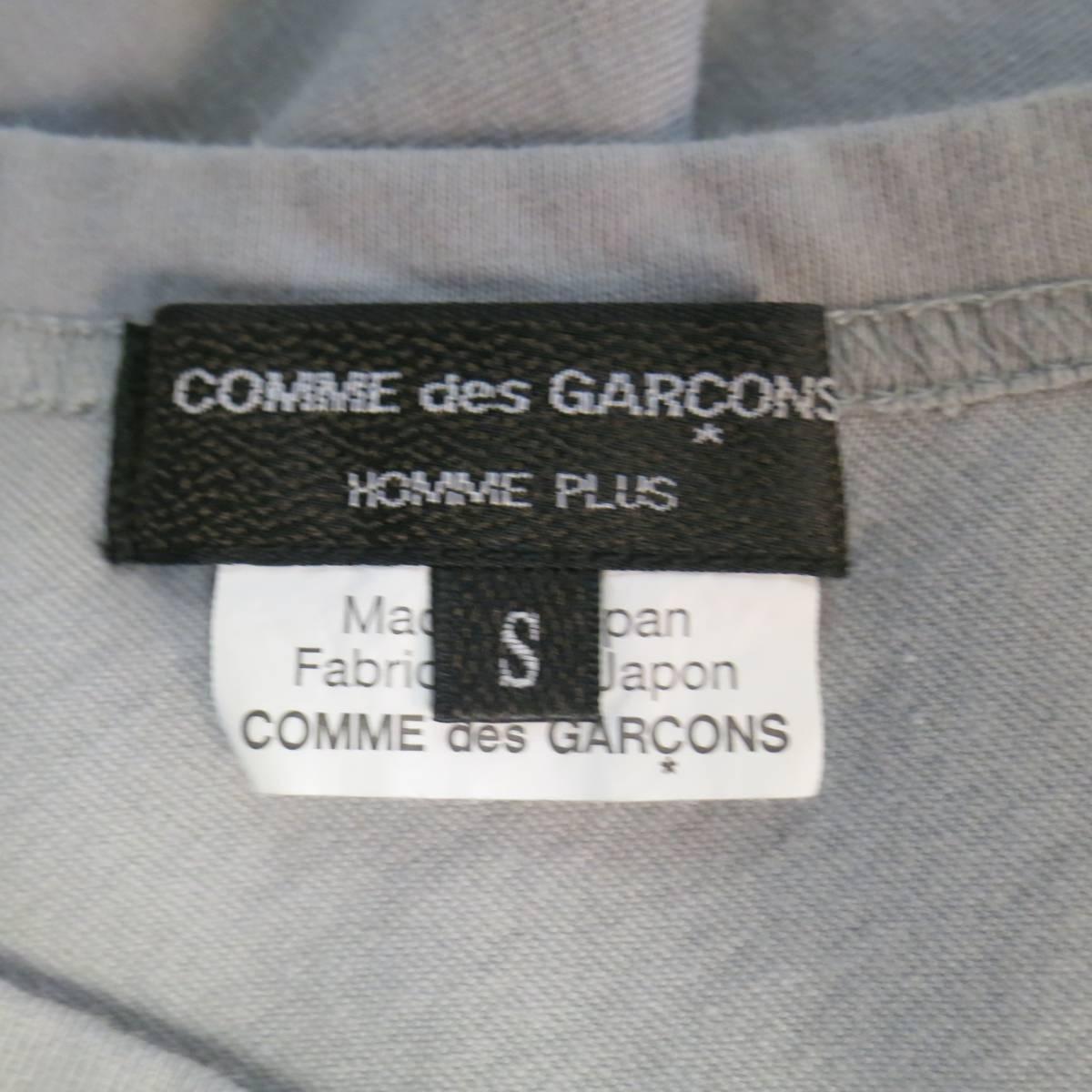COMME des GARCONS X Roger Ballen Size S Light Grey Cotton Extended Tall T-shirt 3
