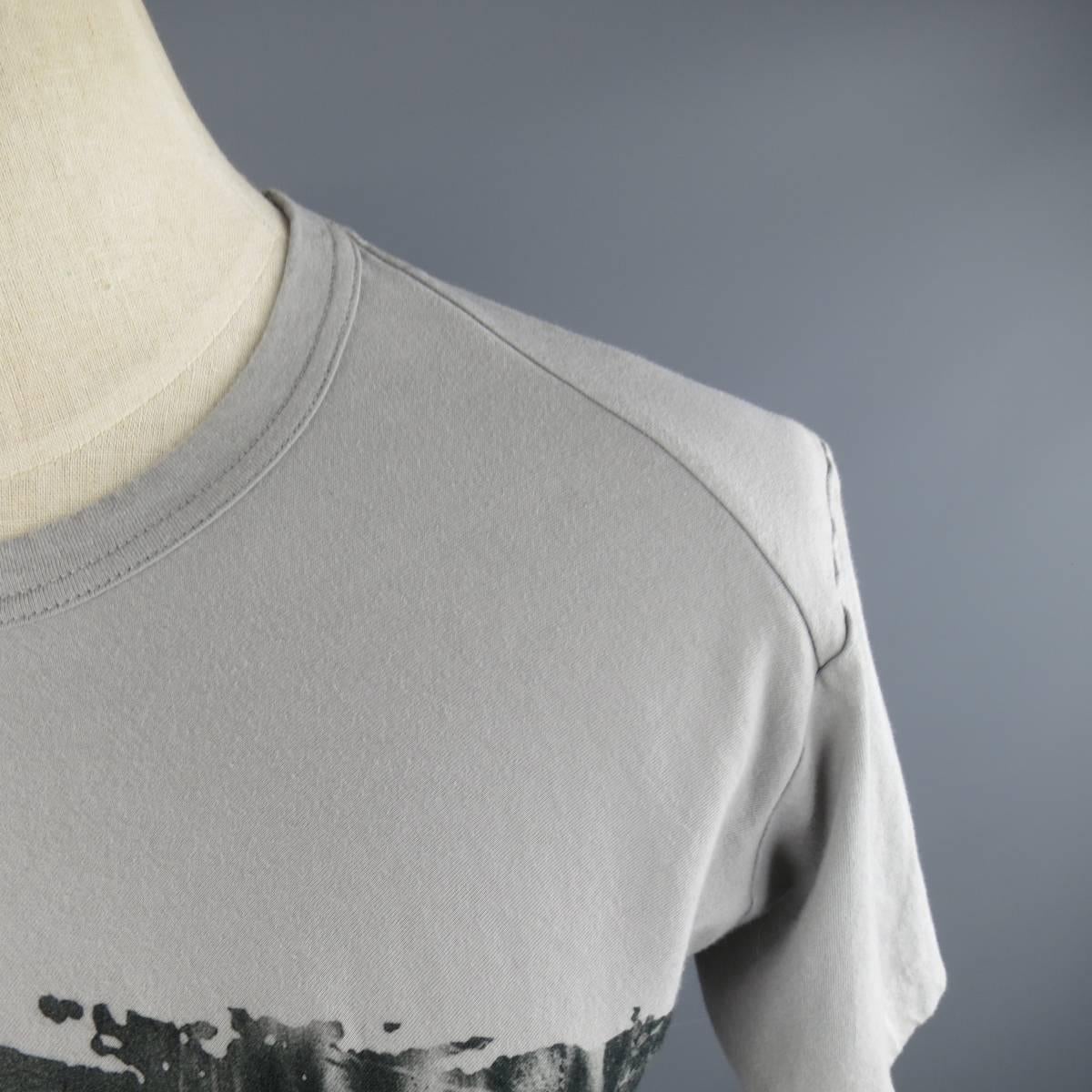 Gray COMME des GARCONS X Roger Ballen Size S Light Grey Cotton Extended Tall T-shirt