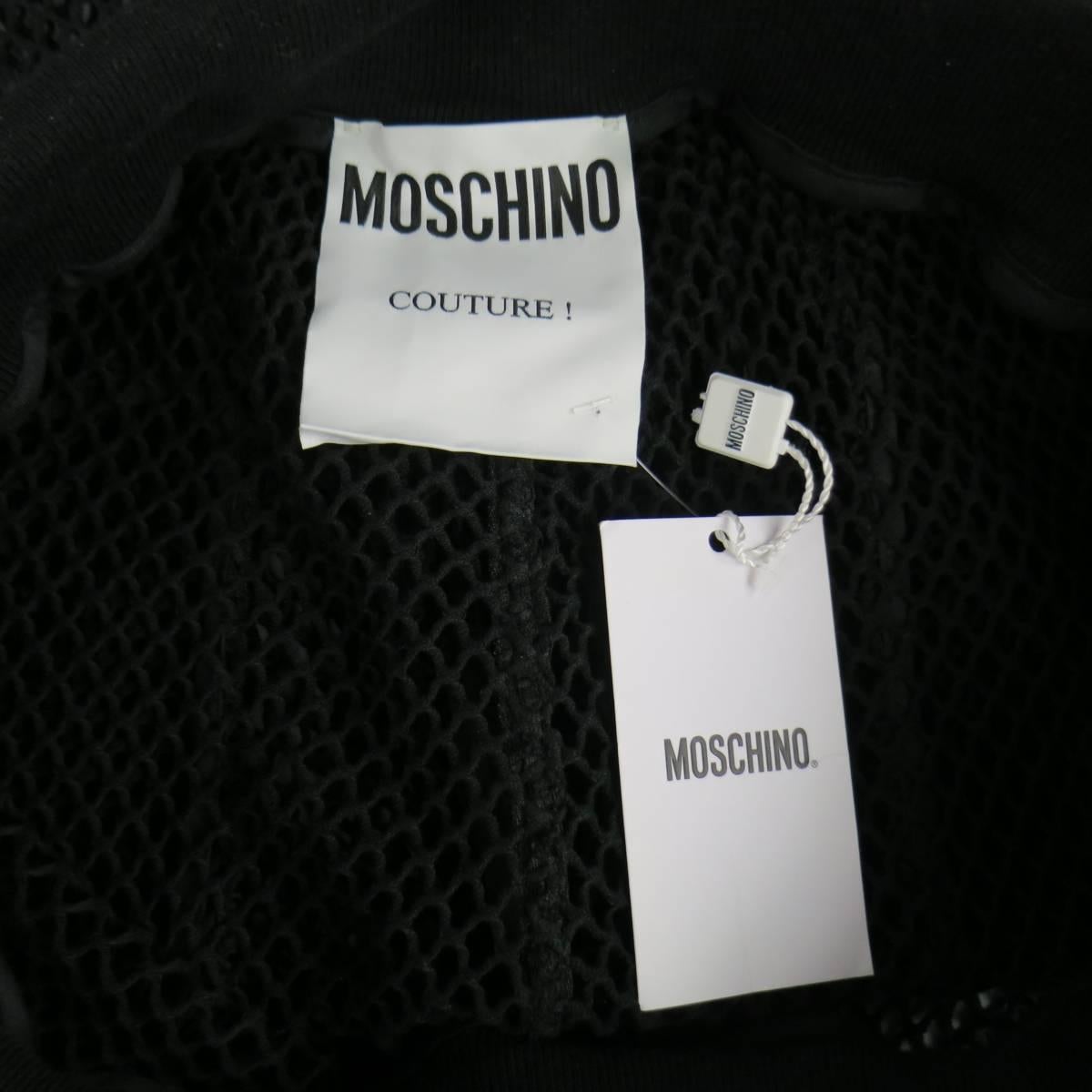 Men's MOSCHINO COUTURE Size 30 Black Fishnet Mesh Drawstring Shorts In New Condition In San Francisco, CA