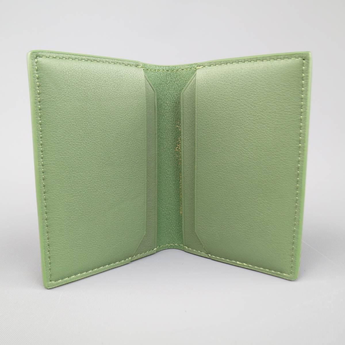 3.1 PHILLIP LIM Green Leather Card Case Wallet In Excellent Condition In San Francisco, CA