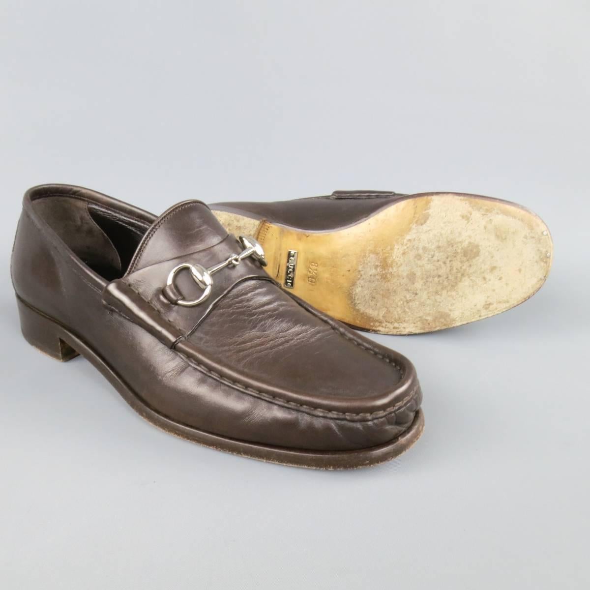 mens brown gucci loafers