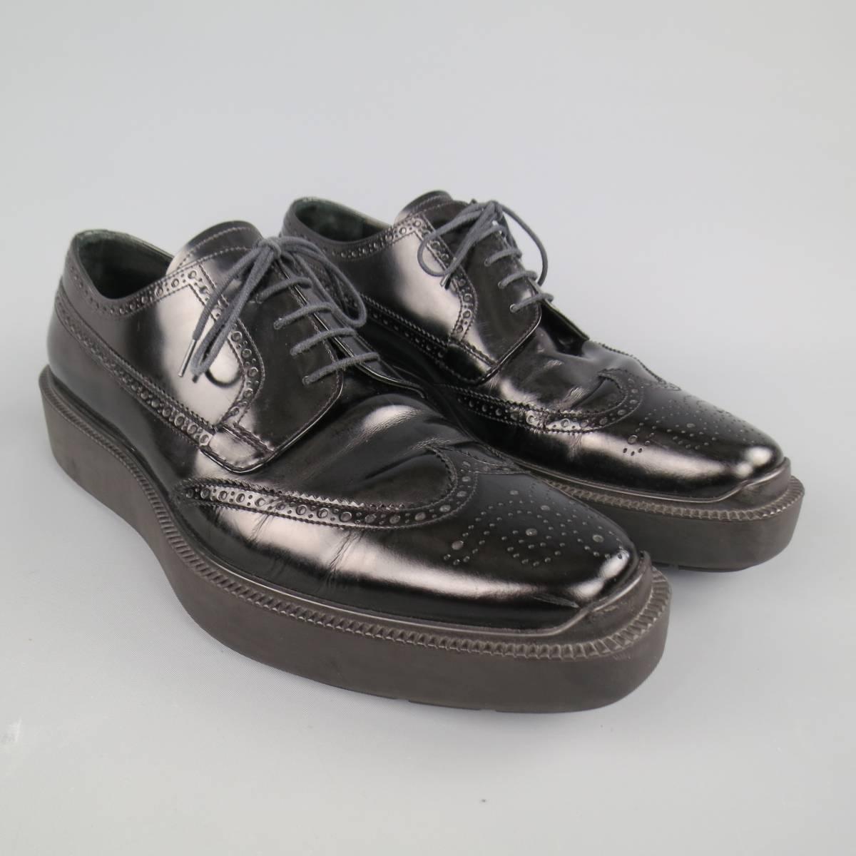 thick sole wingtip shoes