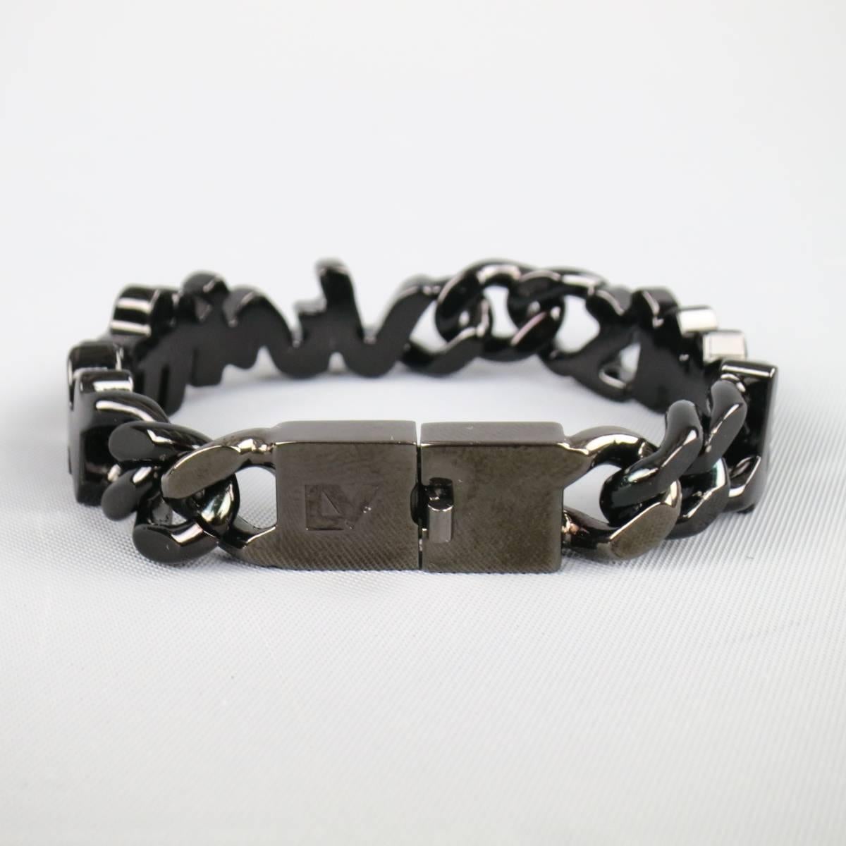 Women's LOUIS VUITTON Black Metal Stephen Sprouse Graffiti Bracelet