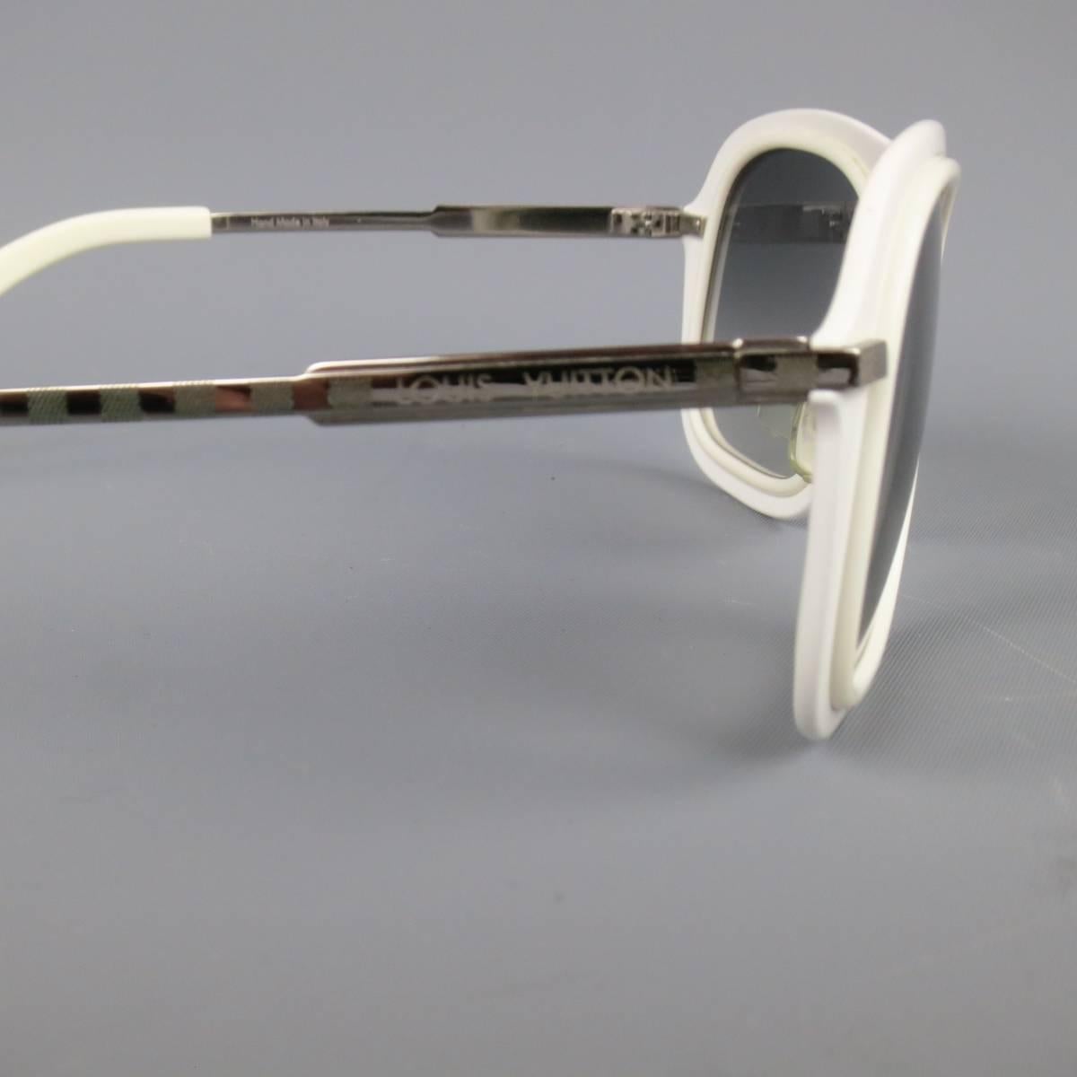 Women's or Men's LOUIS VUITTON White Acetate & Metal Z0368U Aviator Sunglasses