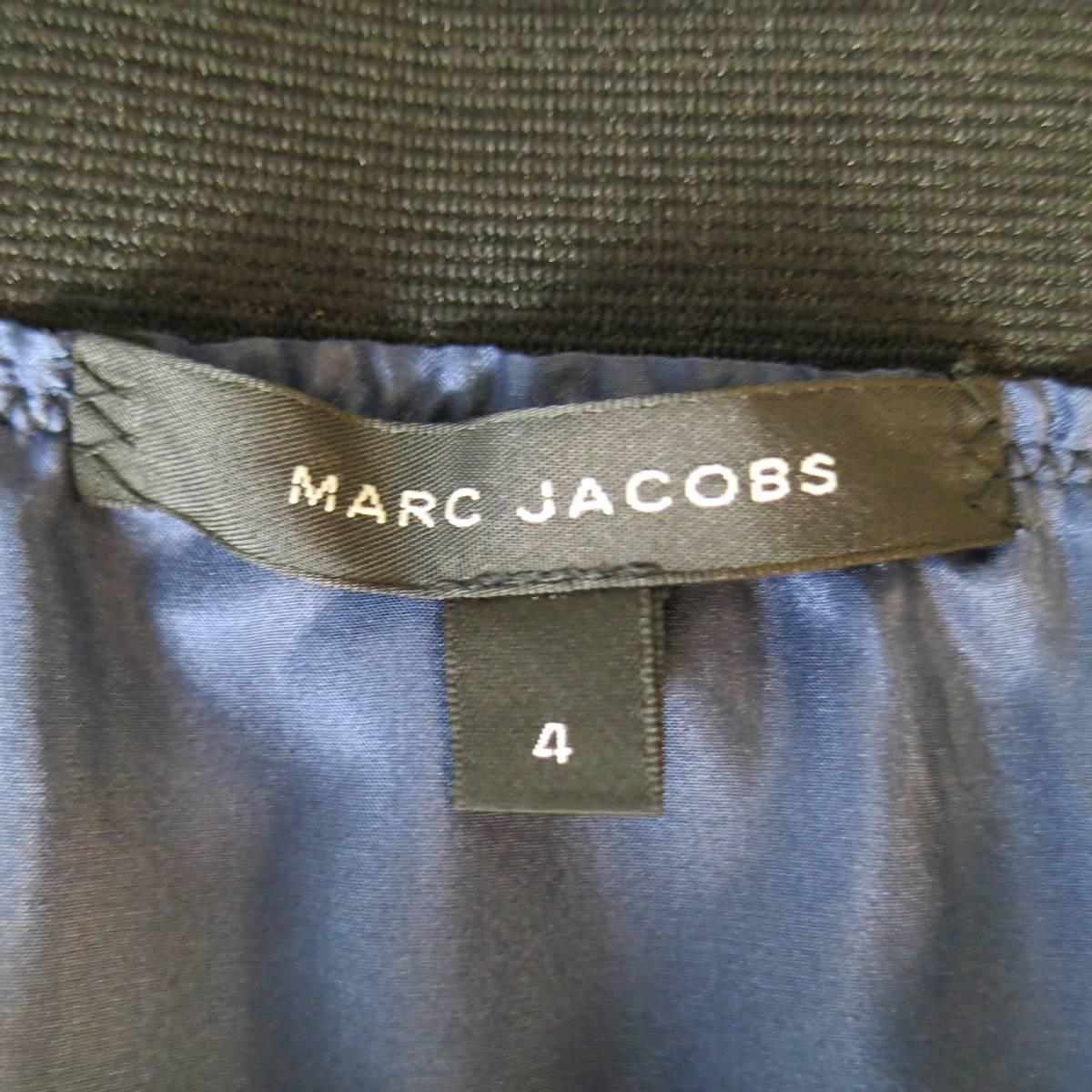 Marc Jacobs Blue Satin and Twill Pleated A Line Skirt  3