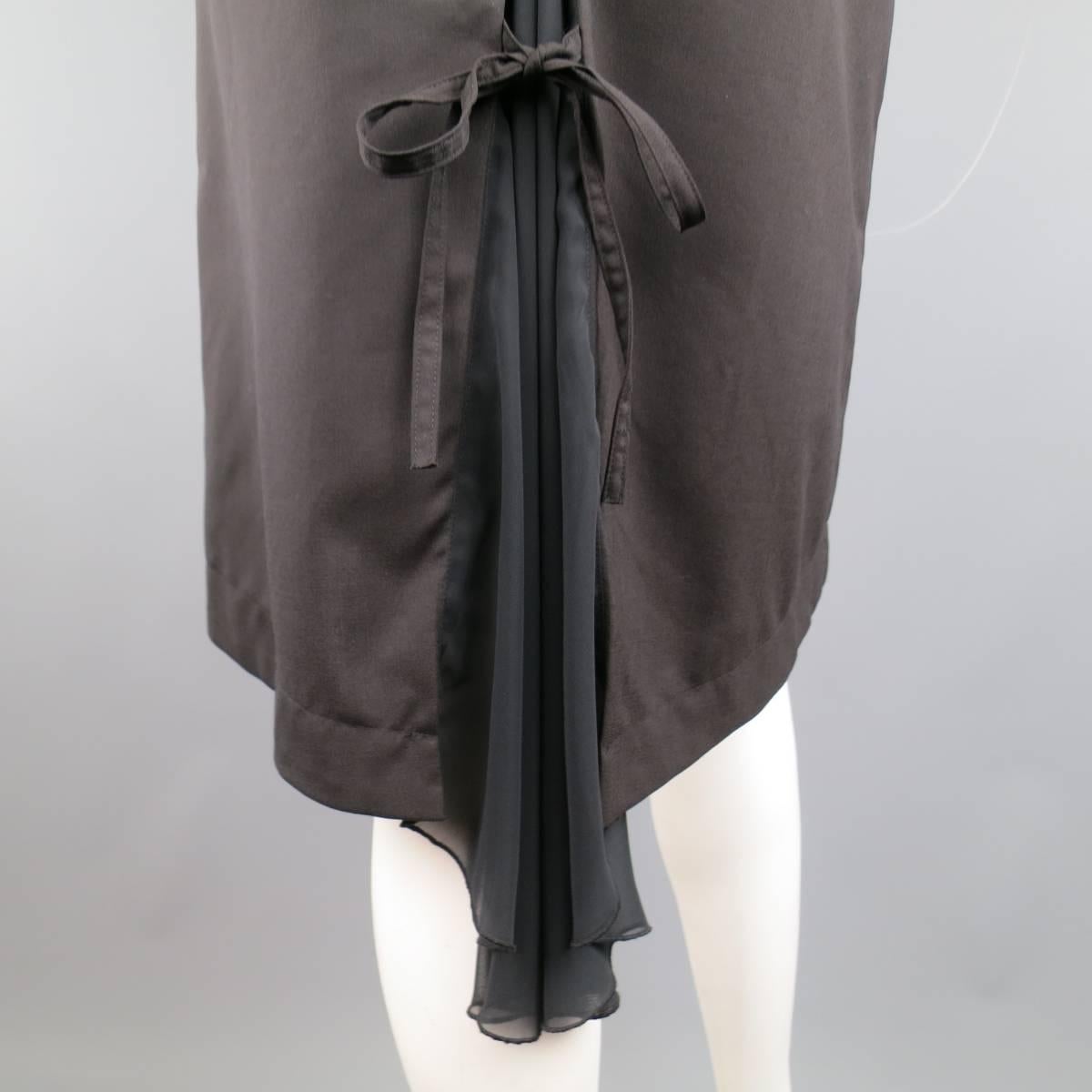 Women's DROZDZIK Skirt - Black Wool, Pleated