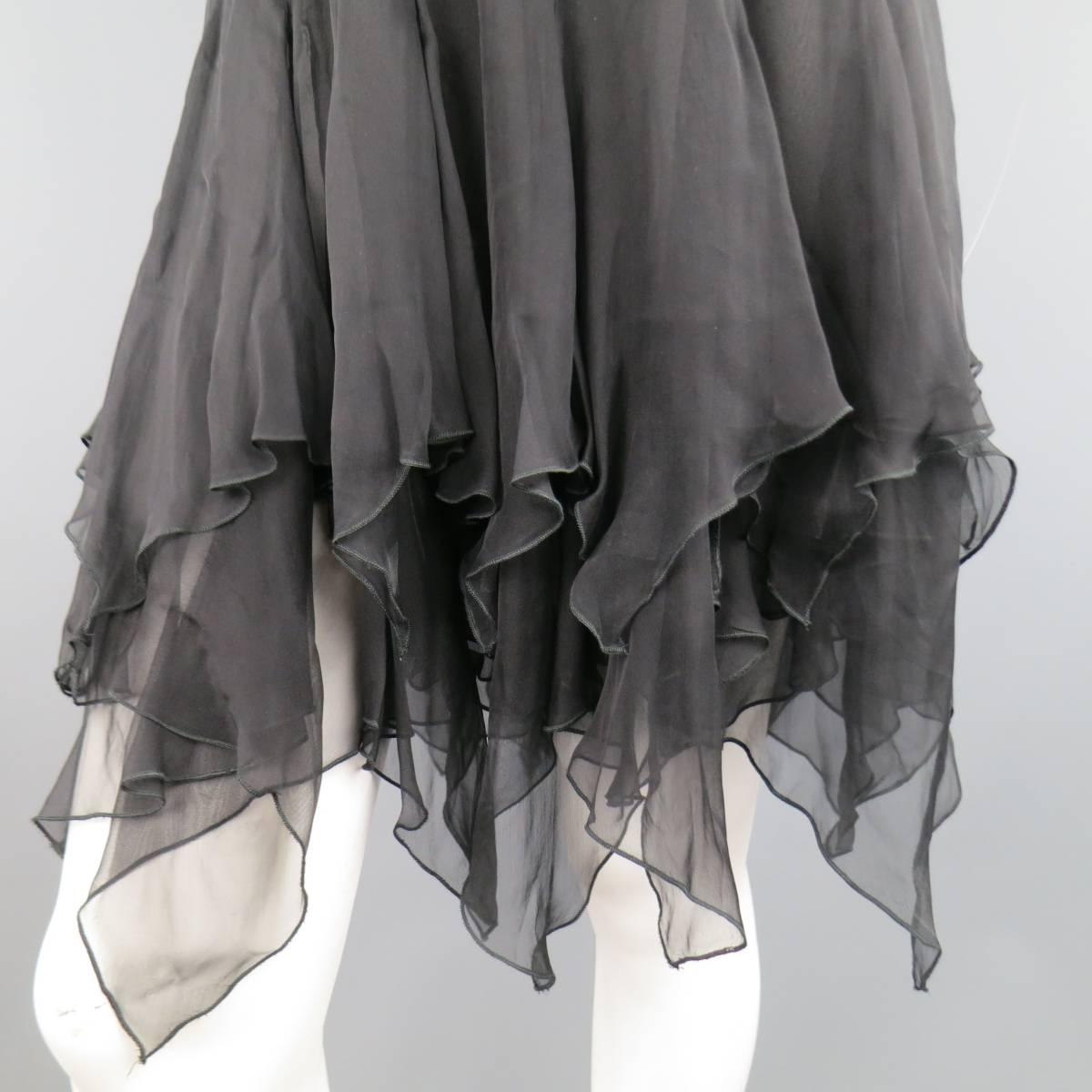 sheer ruffle skirt
