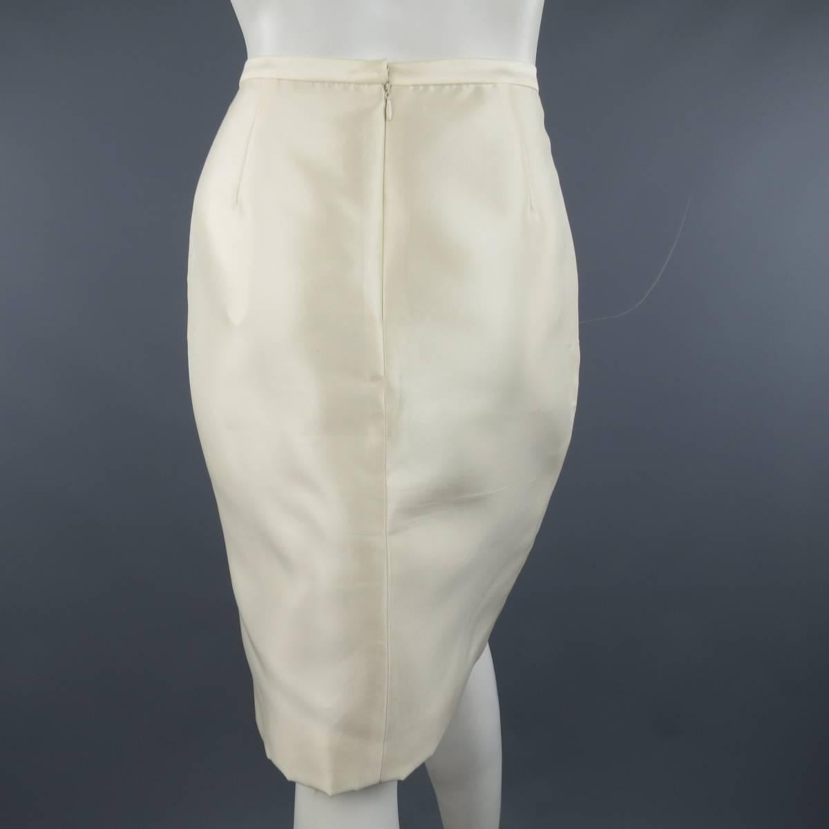 cream tube skirt