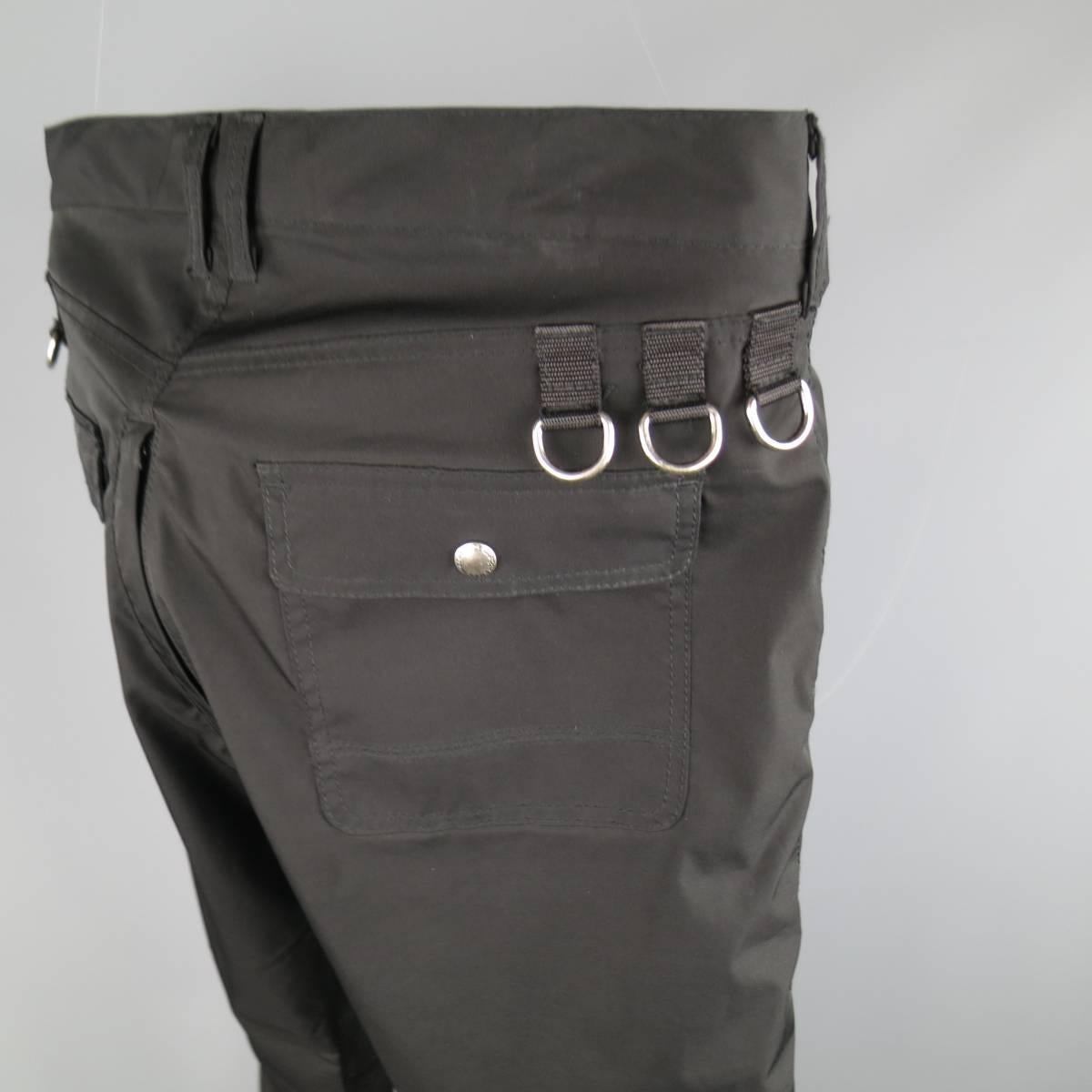 Men's JUNYA WATANABE Size 32 Black Polyester Snow Boarder Style Pants
