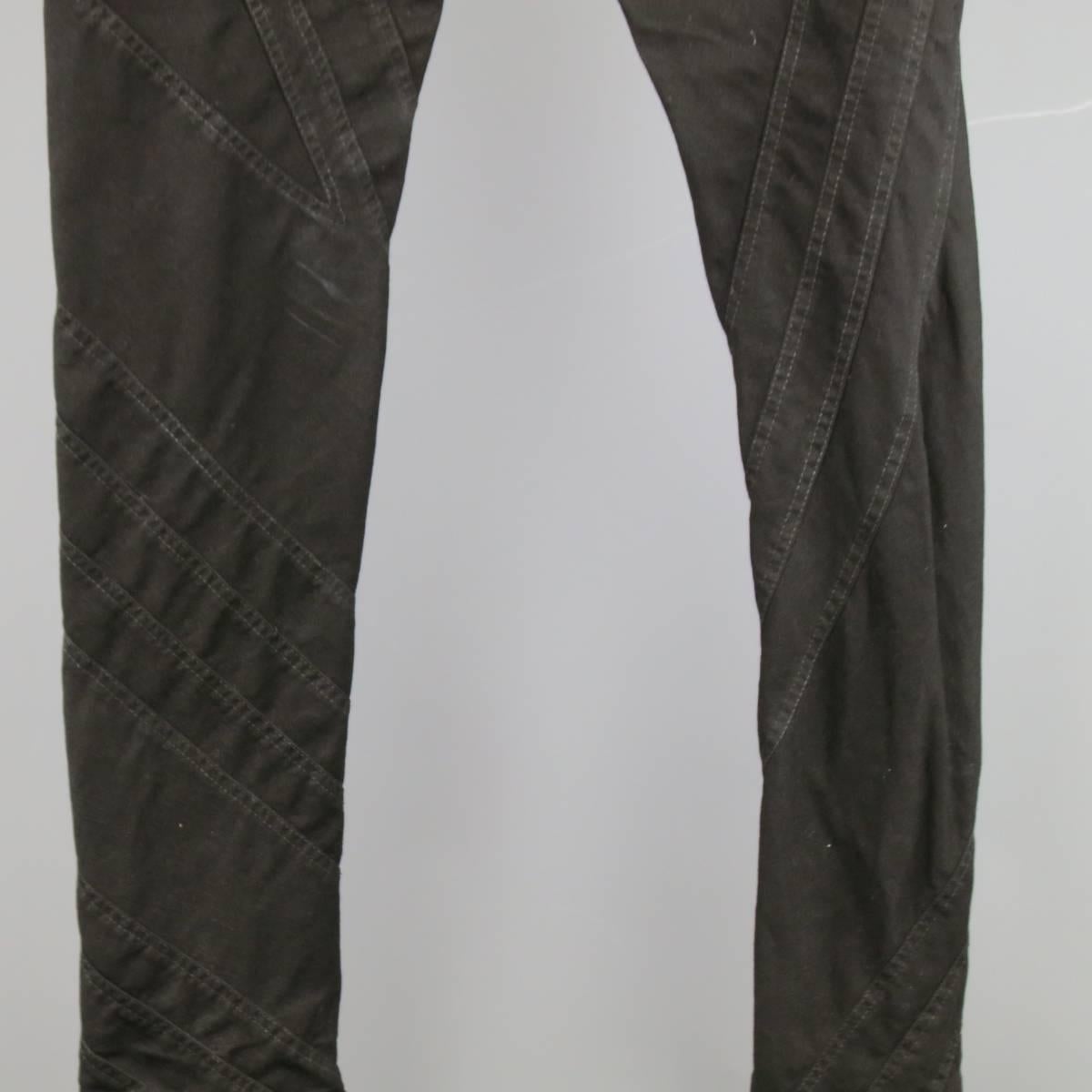 GARETH PUGH Jeans Größe 28 Schwarz Star Patchwork Denim Skinny Pants für Damen oder Herren