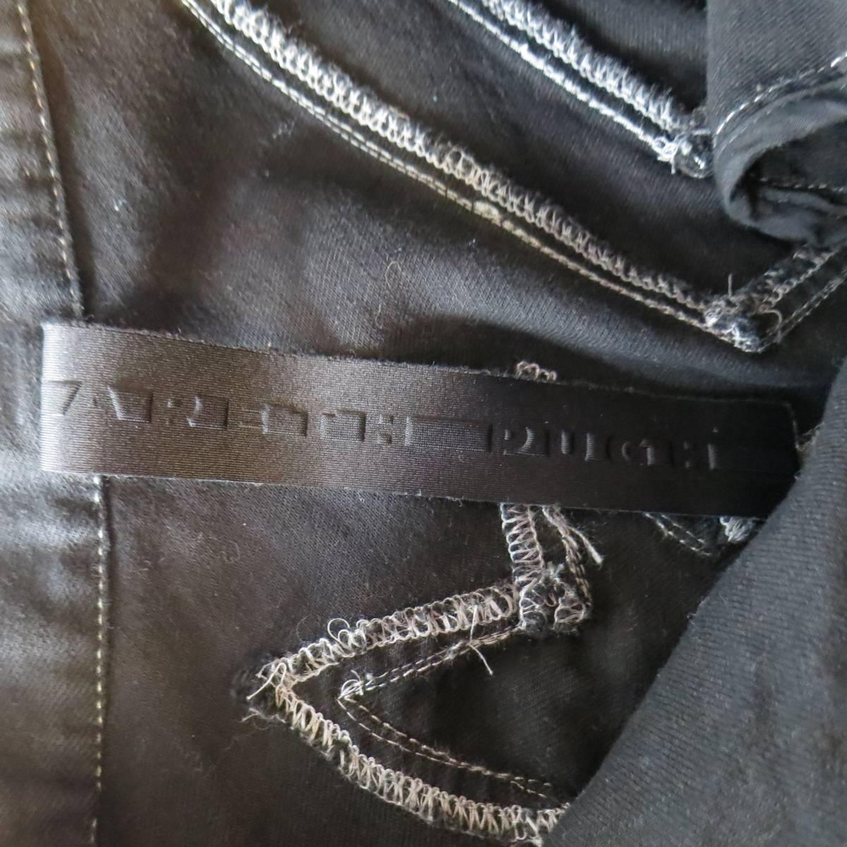 GARETH PUGH Jeans Size 28 Black Star Patchwork Denim Skinny Pants In Good Condition In San Francisco, CA
