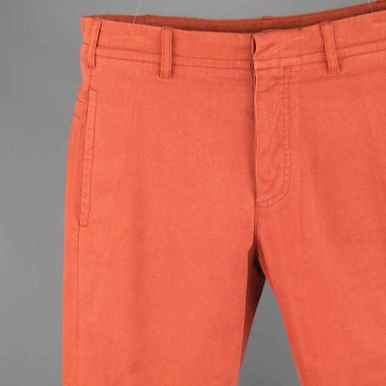 ANN DEMEULEMEESTER Size 30 Red and Black Ombre Dip Dye Pants at 1stDibs