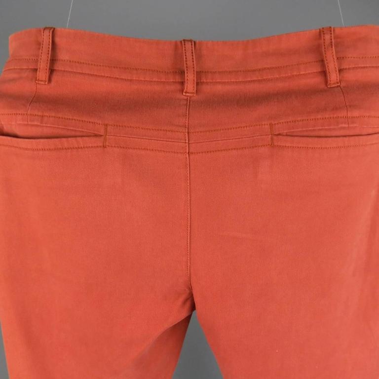 ANN DEMEULEMEESTER Size 30 Red and Black Ombre Dip Dye Pants at 1stDibs