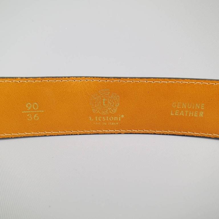 Testoni Black Leather Regular Belt main image 0