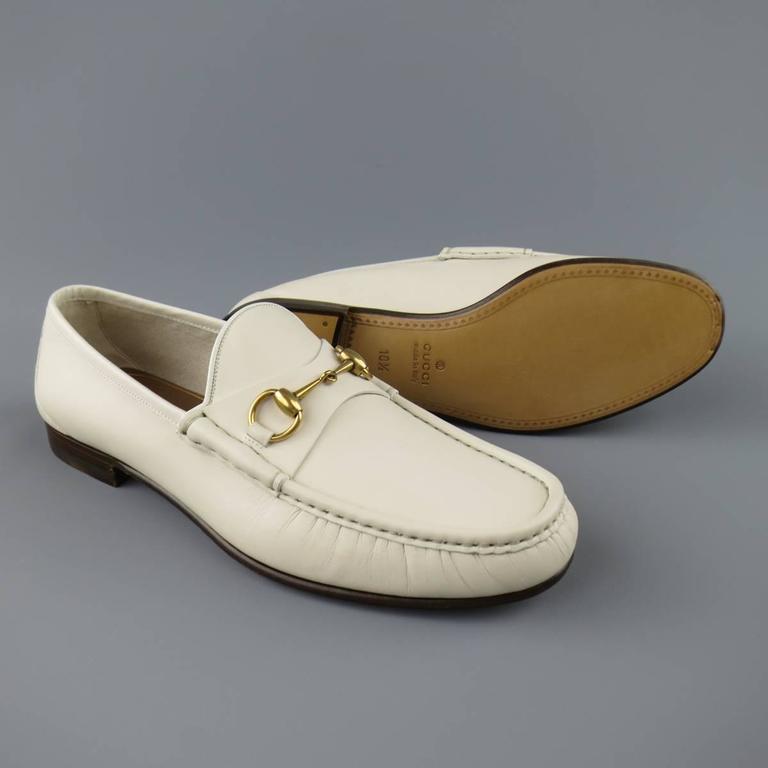 white and gold loafers mens