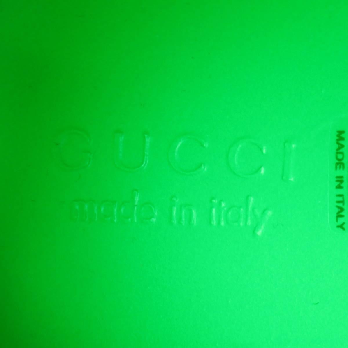Men's GUCCI Size 11 Neon Green Perforated Leather CODA High Top Sneakers 4