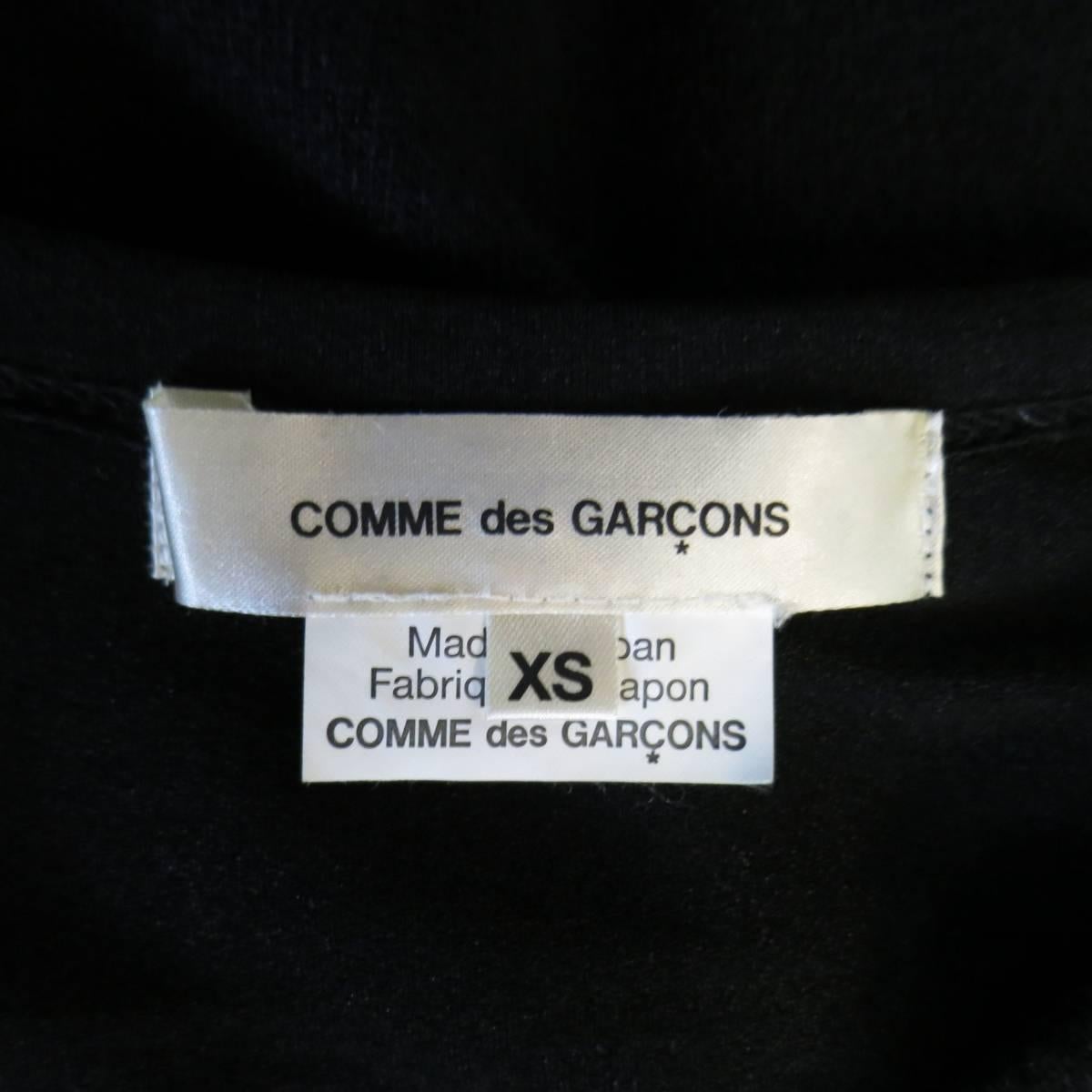 COMME des GARCONS Spring 2015 XS Black Mixed Fabrics Wool / Nylon T-shirt Dress 4